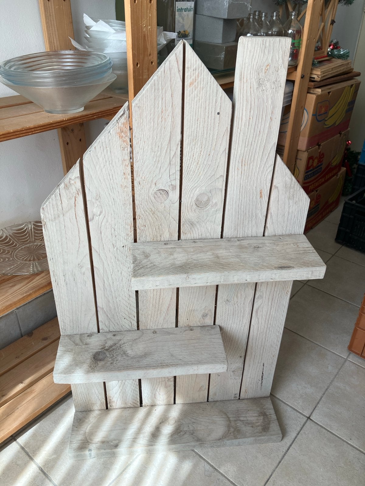 Decoratie van steigerhout whitewash, Hout, Gebruikt, Ophalen of Verzenden, Landelijk