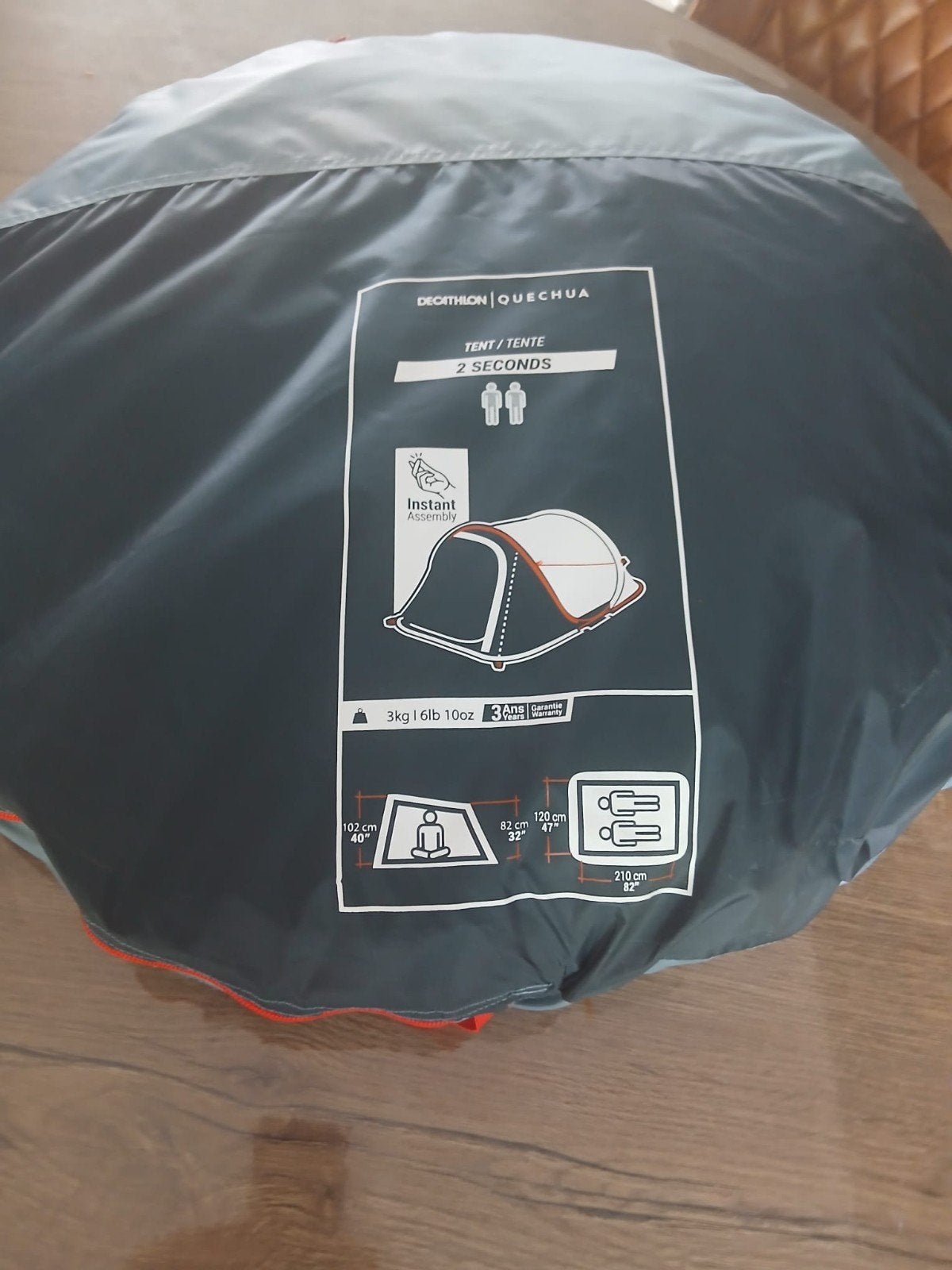 Quechua 2 Seconds pop-up tent voor 2 personen, Ophalen, Gebruikt, Tot en met 2