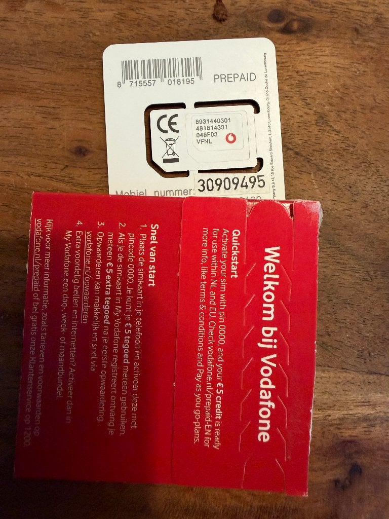 06 30 90 94 95 Vodafone Prepaid Sim. Makkelijk nummer., Verzenden, Nieuw, Vodafone, Simkaart