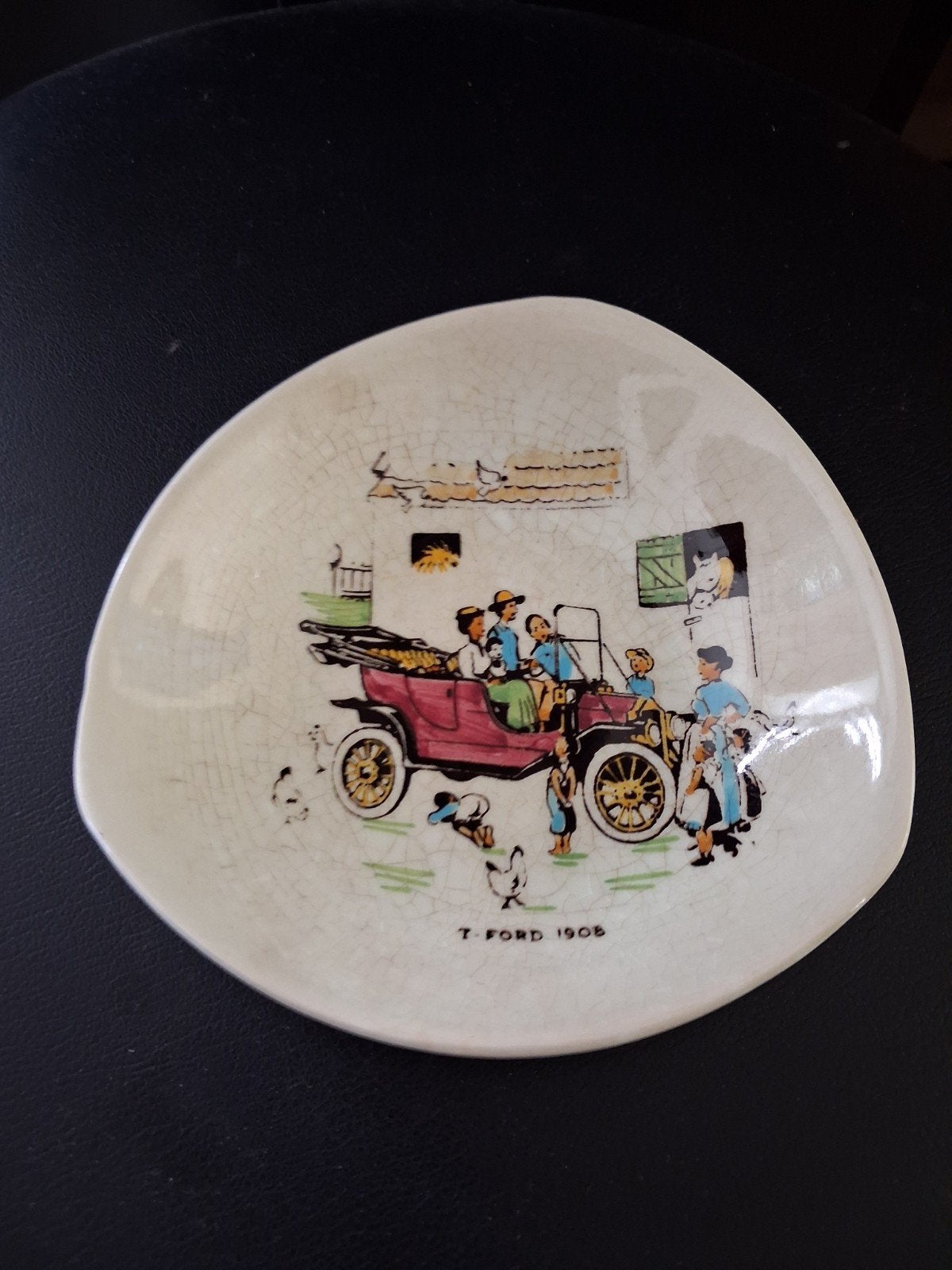 Vintage Ford 1906 Schaal -  goudas Plateelbakkerij Zuid-H, Antiek en Kunst, Ophalen of Verzenden