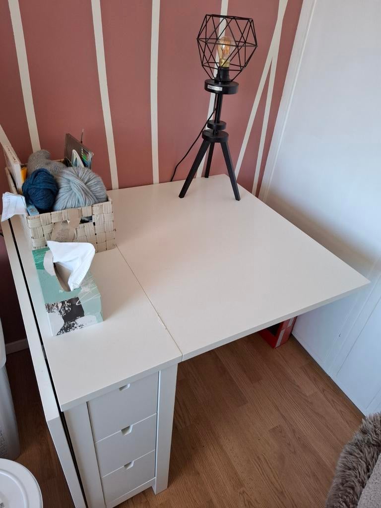 IKEA Bureau met uitklapbare bladen en lades, Ophalen, Met lades, Gebruikt, IKEA