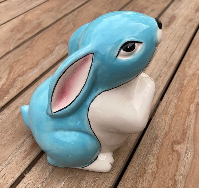 SPAARPOT KONIJN JONGEN GROOT 15 CM GEBOORTE CADEAU NIEUW, Kraamcadeau, -, -, Nieuw