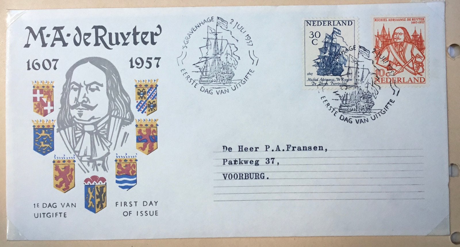 Eerste dag envelop kavel E10, Ophalen of Verzenden, Beschreven, Nederland