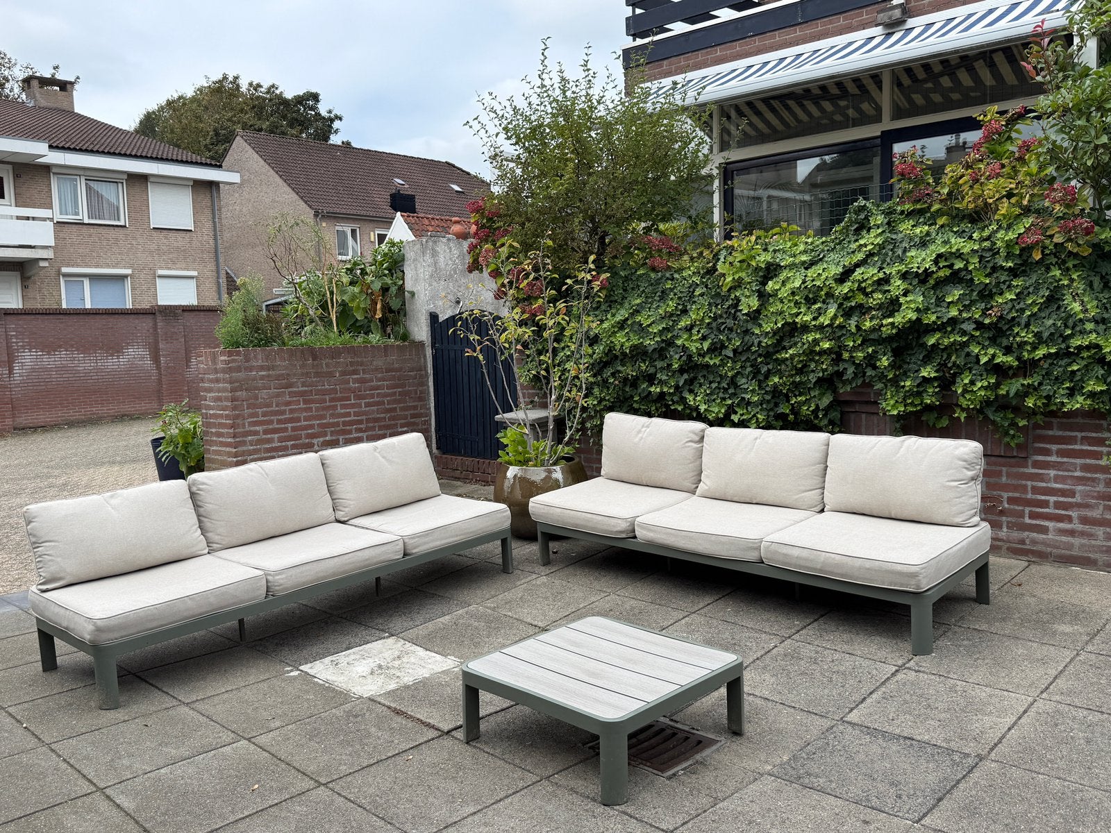 Mooie, modulaire tuinset., Tuin en Terras, Ophalen, Gebruikt, 6 zitplaatsen, Aluminium