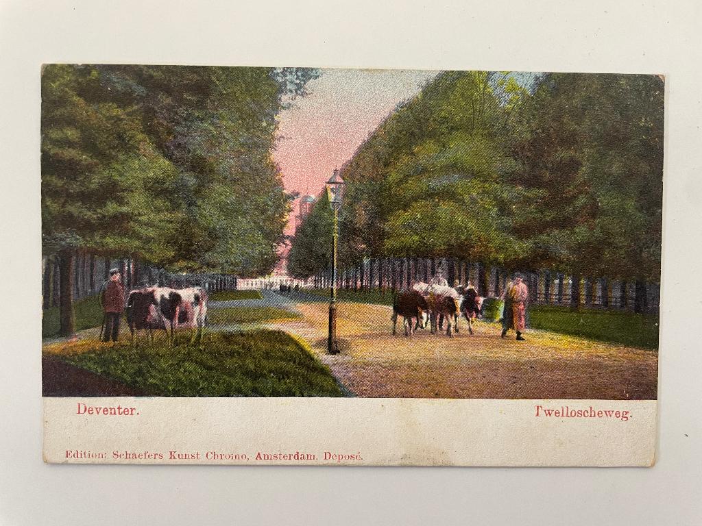 D776 Oude ansichtkaart Deventer : Twelloscheweg, Verzamelen, Ophalen of Verzenden, Voor 1920, Gelopen, Overijssel