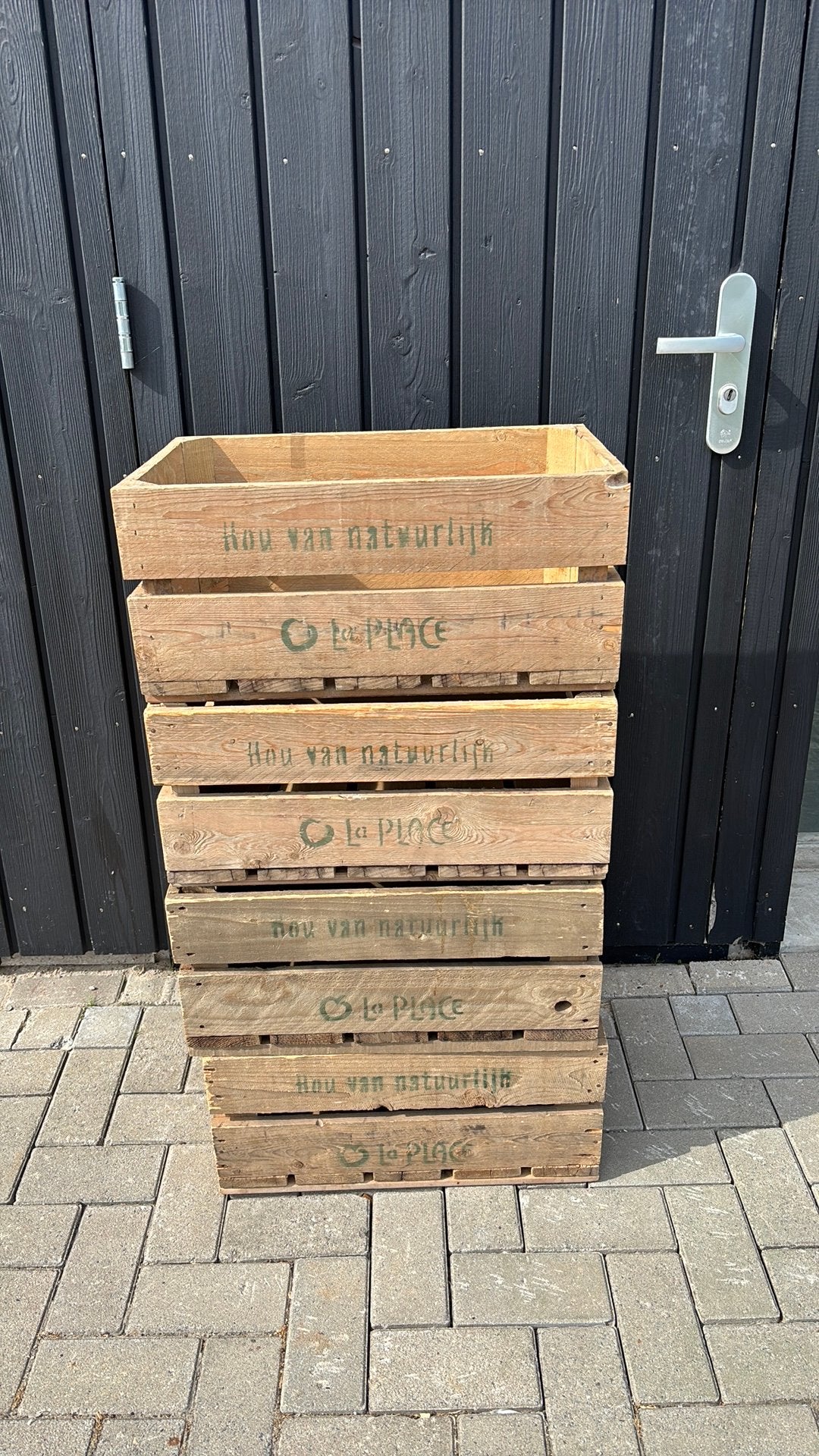 Houten kisten, Ophalen, Gebruikt