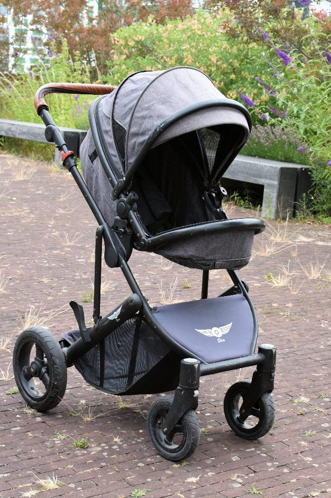 Slee kinderwagen, complete set met reiswieg, Ophalen, Gebruikt, Overige merken, Verstelbare duwstang
