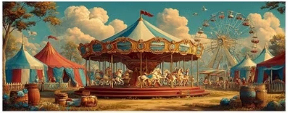 megagroot decordoek kermis bijna 5 mtr breed, Ophalen of Verzenden