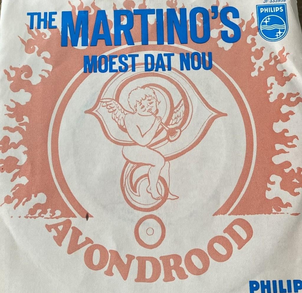 The Martino,s -- Moest dat nou/ avondrood vinyl-single, Gebruikt, Fotohoes, 7 inch, Ophalen of Verzenden