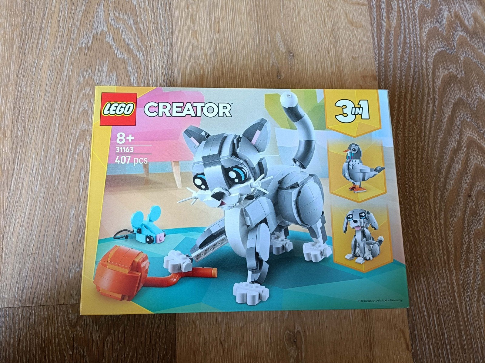 Ongeopende LEGO creator 3 in 1 Speelse kat, hond en duif, Nieuw, Ophalen of Verzenden, Inclusief instructies, Lego
