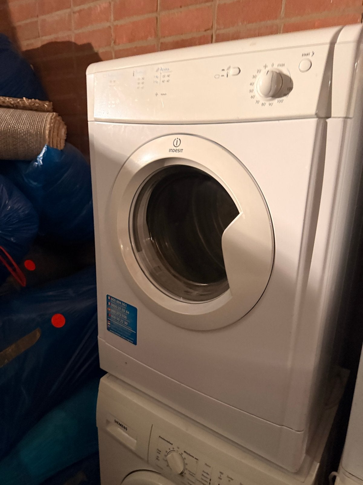 Indesit Luchtafvoer Wasdroger - 7kg Capaciteit, Witgoed en Apparatuur, Wasdrogers, Ophalen, 6 tot 8 kg, Gebruikt, Luchtafvoer