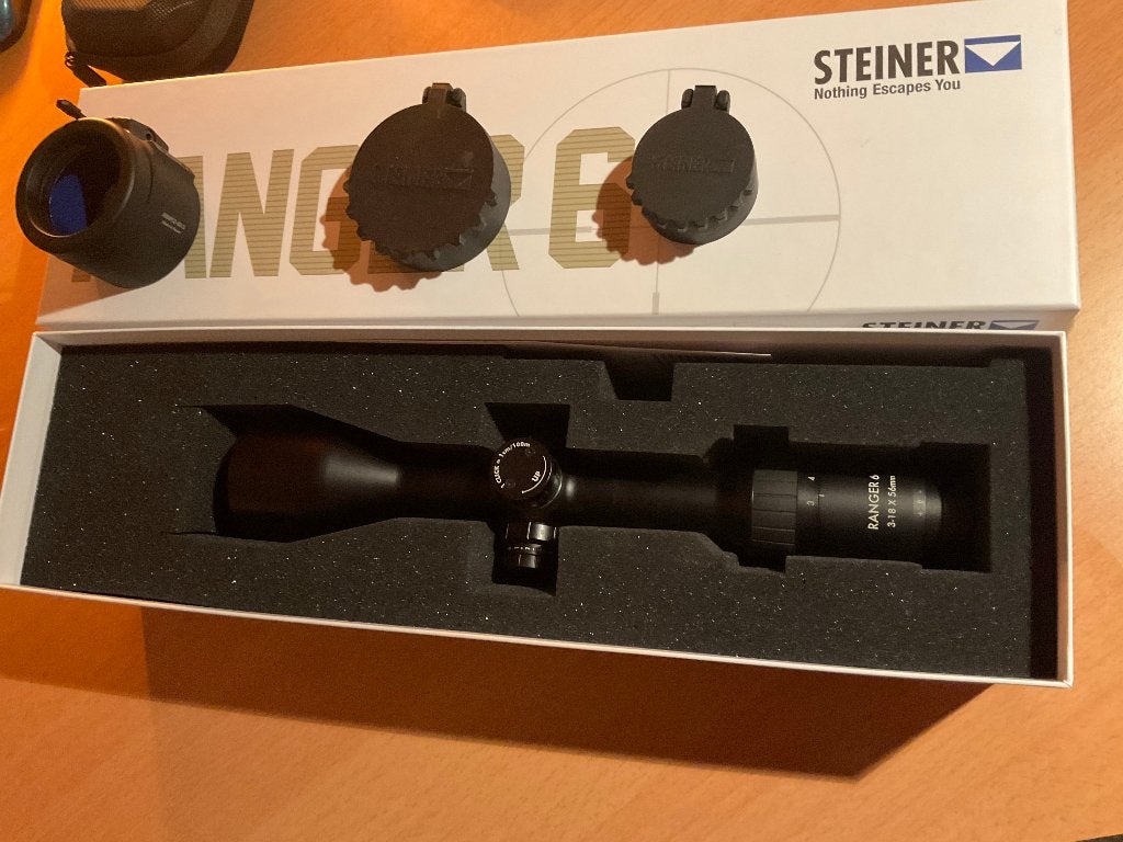 Steiner Ranger 6 3-18x56 + Rusan warmtebeeld adapter, Ophalen of Verzenden, Zo goed als nieuw