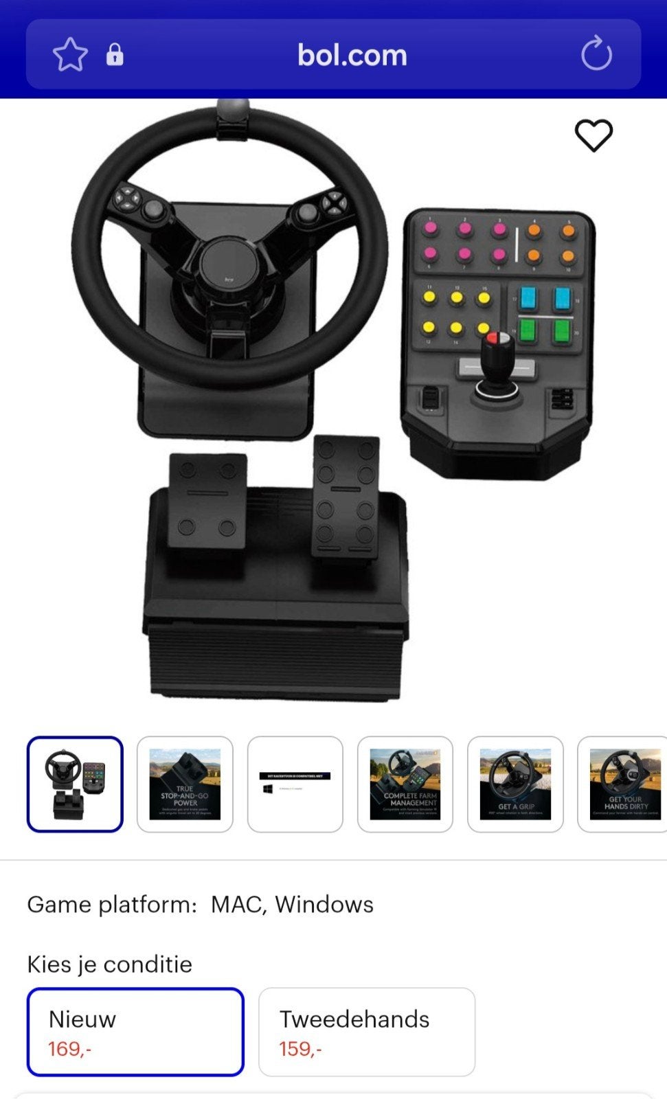 Logitech G Saitek Farm Sim Controller - Nieuwstaat, Spelcomputers en Games, 1 speler, Ophalen of Verzenden, Zo goed als nieuw