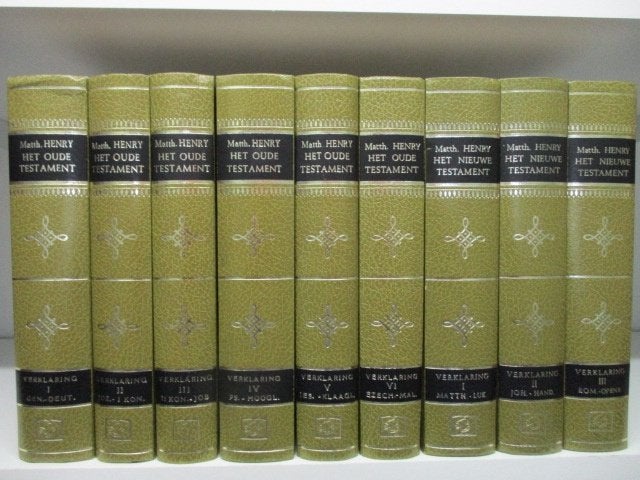 M. Henry: Verklaring van Oude en Nieuwe Testament (9 delen)., Gelezen, Christendom | Protestants, Ophalen of Verzenden, Matthew Henry