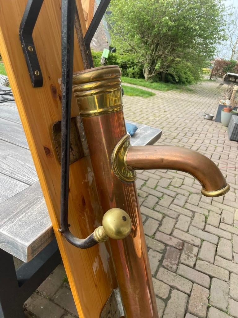 Antieke koperen pomp, Tuin en Terras, Ophalen, Gebruikt