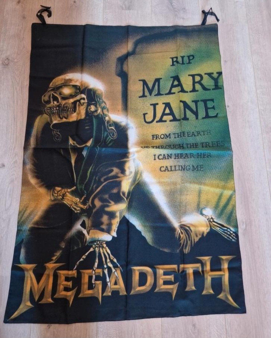 Megadeth banner/vlag, Ophalen of Verzenden, Zo goed als nieuw