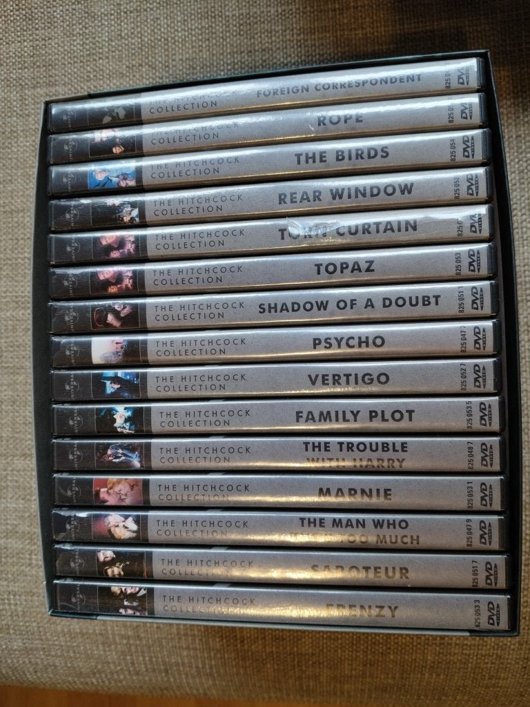ALFRED HITCHCOCK - box - 15 DVD's !, Ophalen, Maffia en Misdaad, Engels, Alle leeftijden