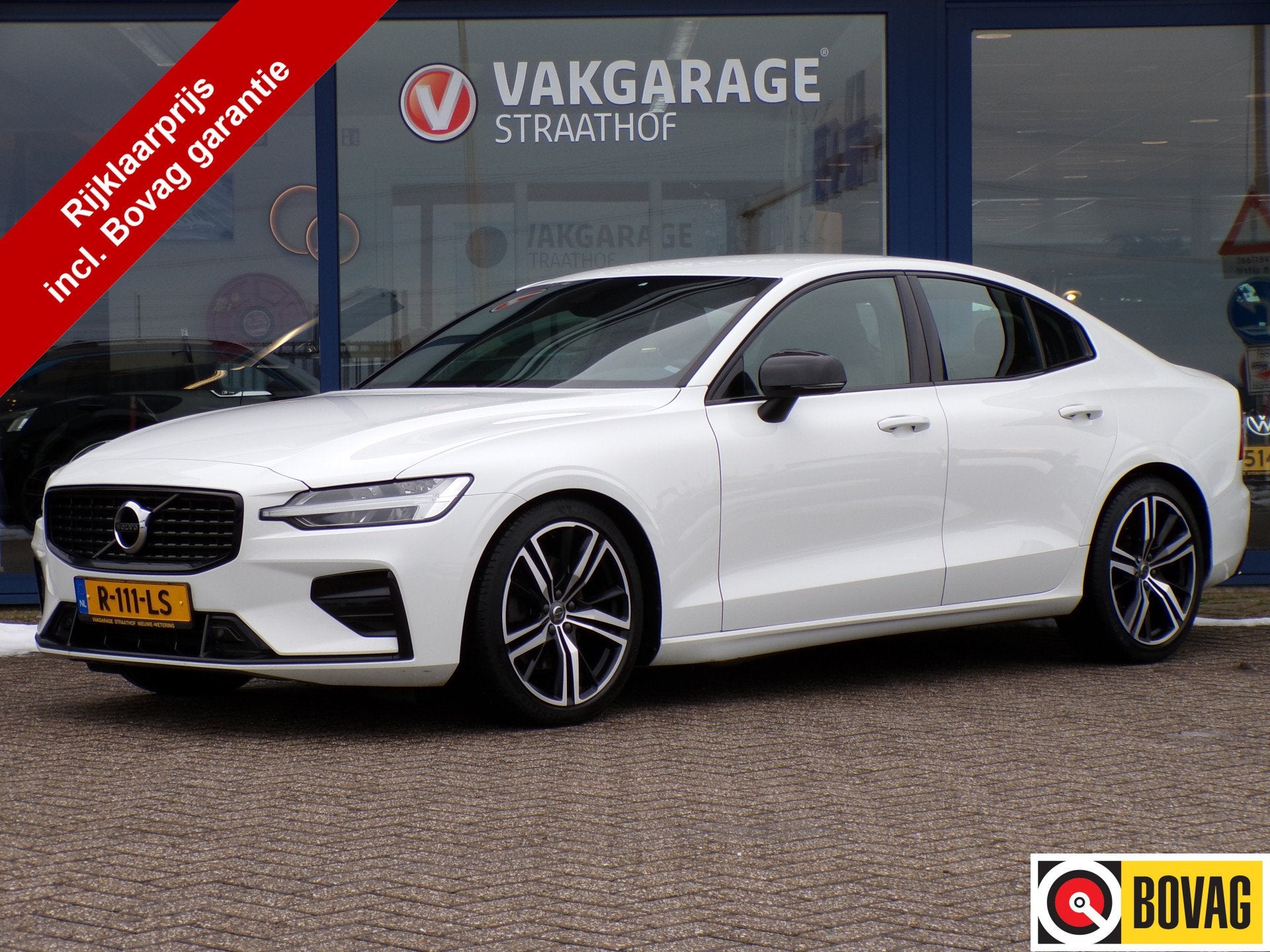 Volvo S60 2.0 B3 R-Design, Carplay + Android Auto / Camera +, Auto's, 4 cilinders, Wit, Origineel Nederlands, Bedrijf
