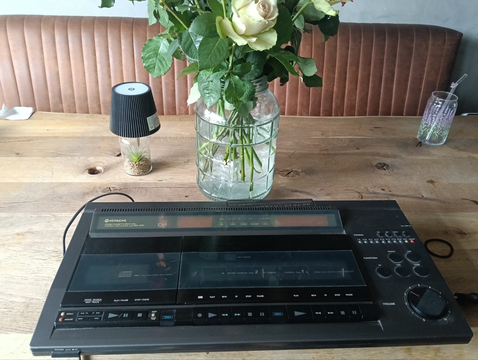 Hitachi MX-W01 Stereo Cassette Receiver / CD-speler, Gebruikt, Losse componenten, Cassettedeck, Ophalen