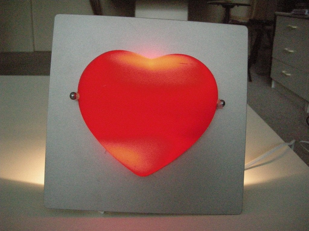 Wandlamp heart Ikea pop art - nieuwst., Ophalen, Zo goed als nieuw, Glas, Pop art Ikea