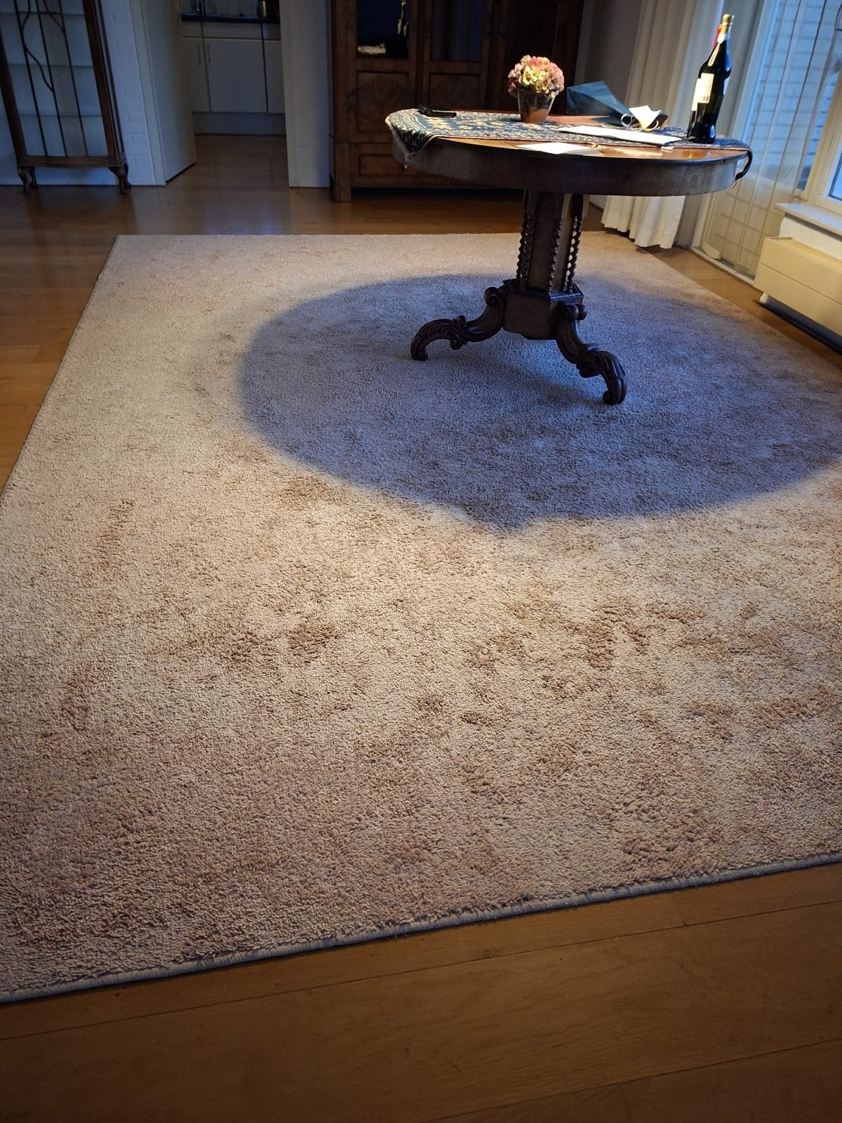 2 Vloerkleden: Roze (280x400) en Wit (170x240), Ophalen, Gebruikt, 200 cm of meer, Roze
