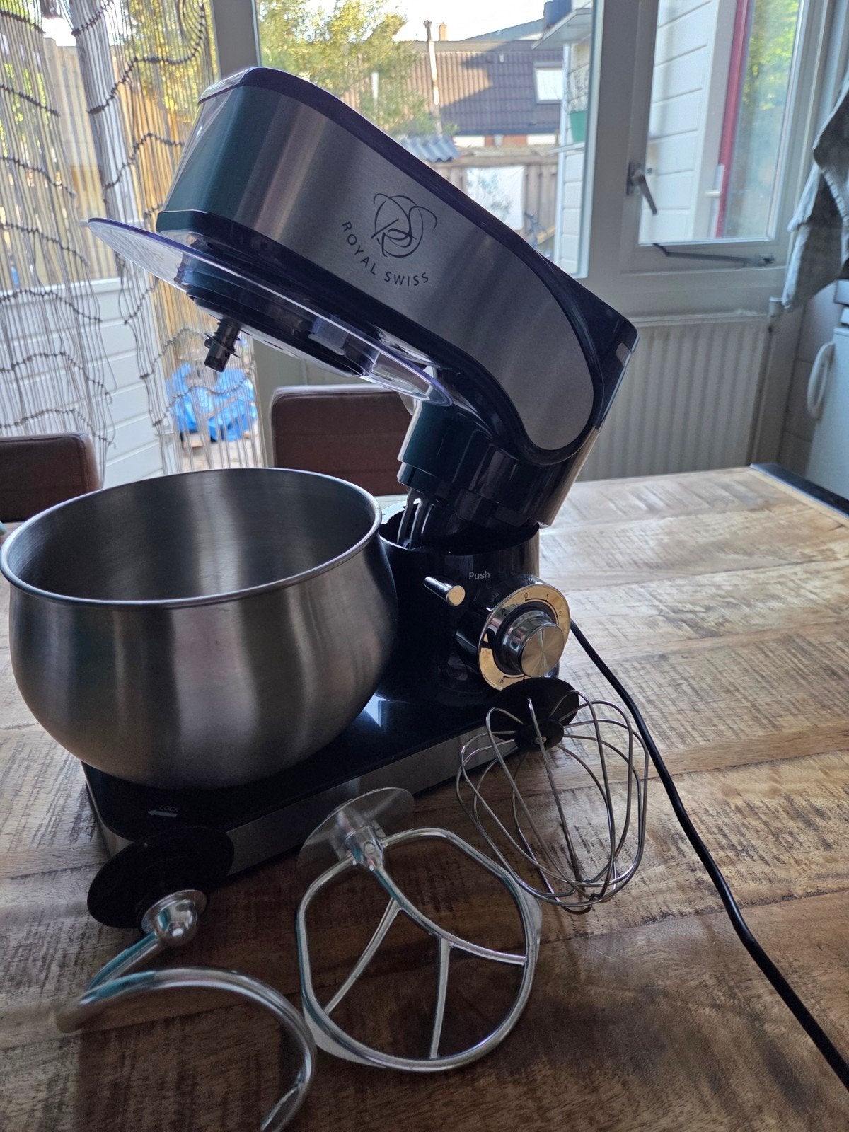 Royal Swiss Keukenmachine met RVS Kom - Zo goed als nieuw, Witgoed en Apparatuur, 4 liter of meer, Ophalen of Verzenden, Zo goed als nieuw