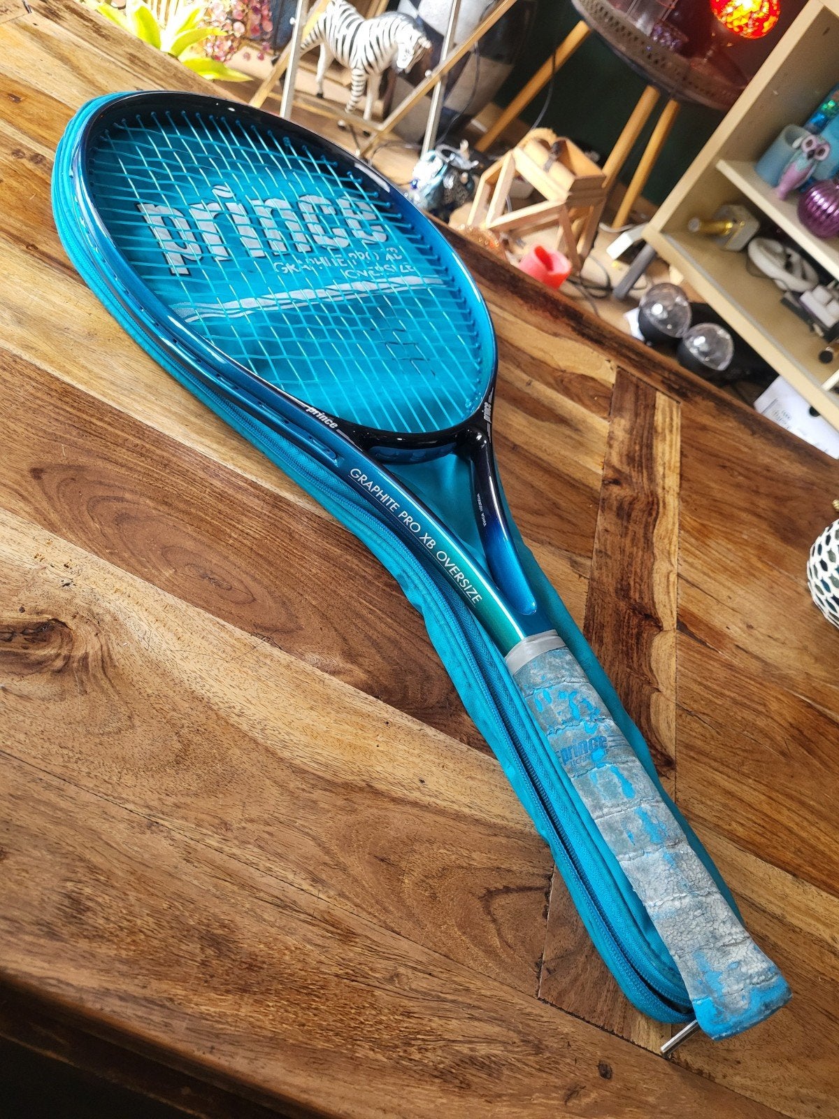 Vintage Prince Graphite Pro XB Oversize Tennisracket + tas, L2, Prince, Ophalen of Verzenden, Zo goed als nieuw