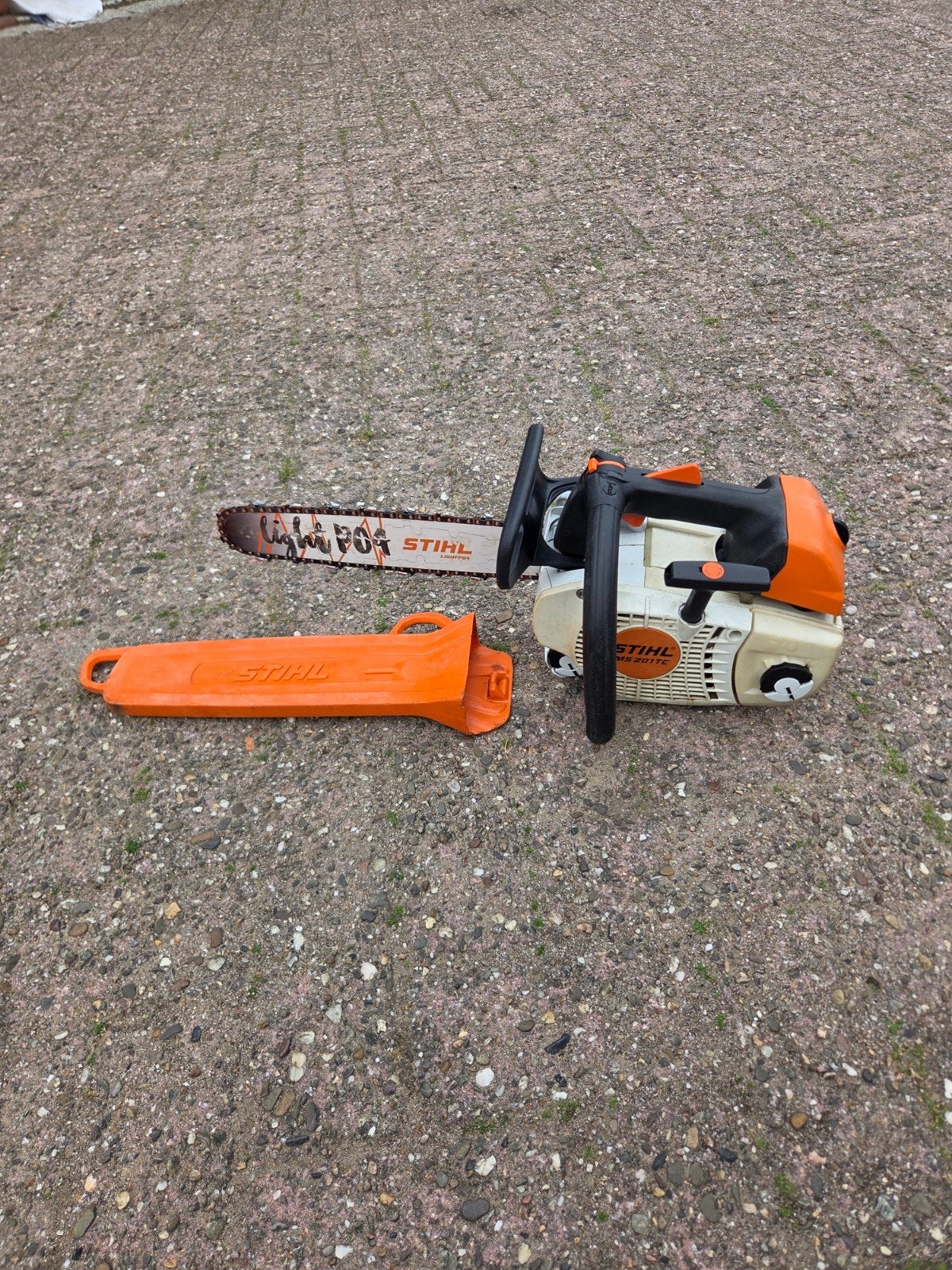 Stihl ms 201t cm tophandle kettingzaag, Ophalen of Verzenden, Zo goed als nieuw, Overige soorten, STIHL