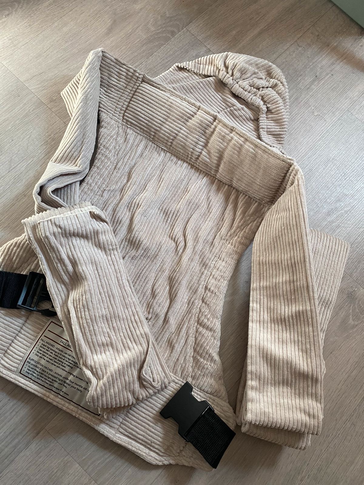 Draagzak draagdoek Ilmaha Mei Tai beige ribstof, Overige merken, Draagdoek, Buik of Rug, Ophalen of Verzenden