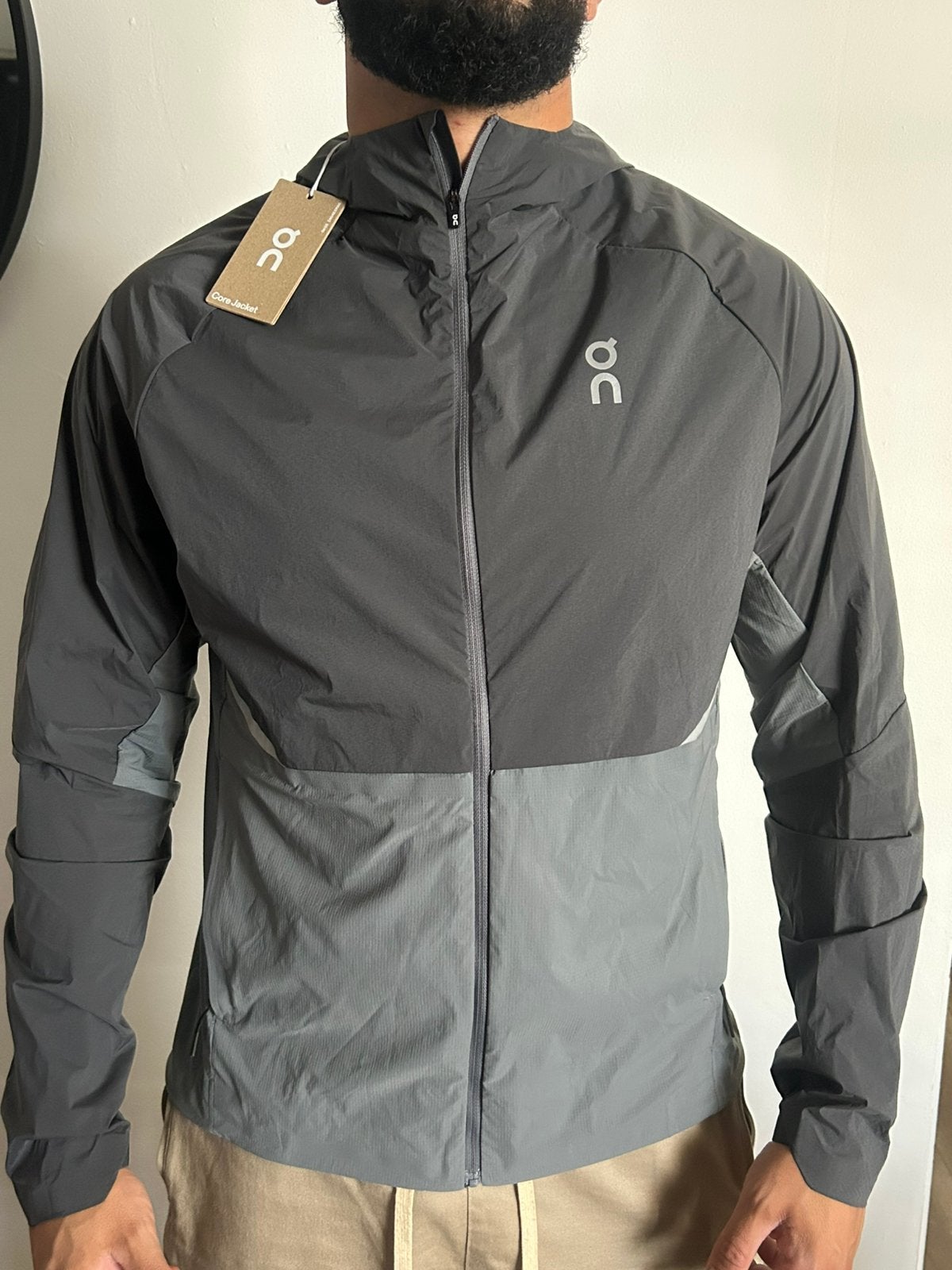 On cloud running core hooded jacket, Ophalen of Verzenden, Nieuw, Maat 48/50 (M), Grijs