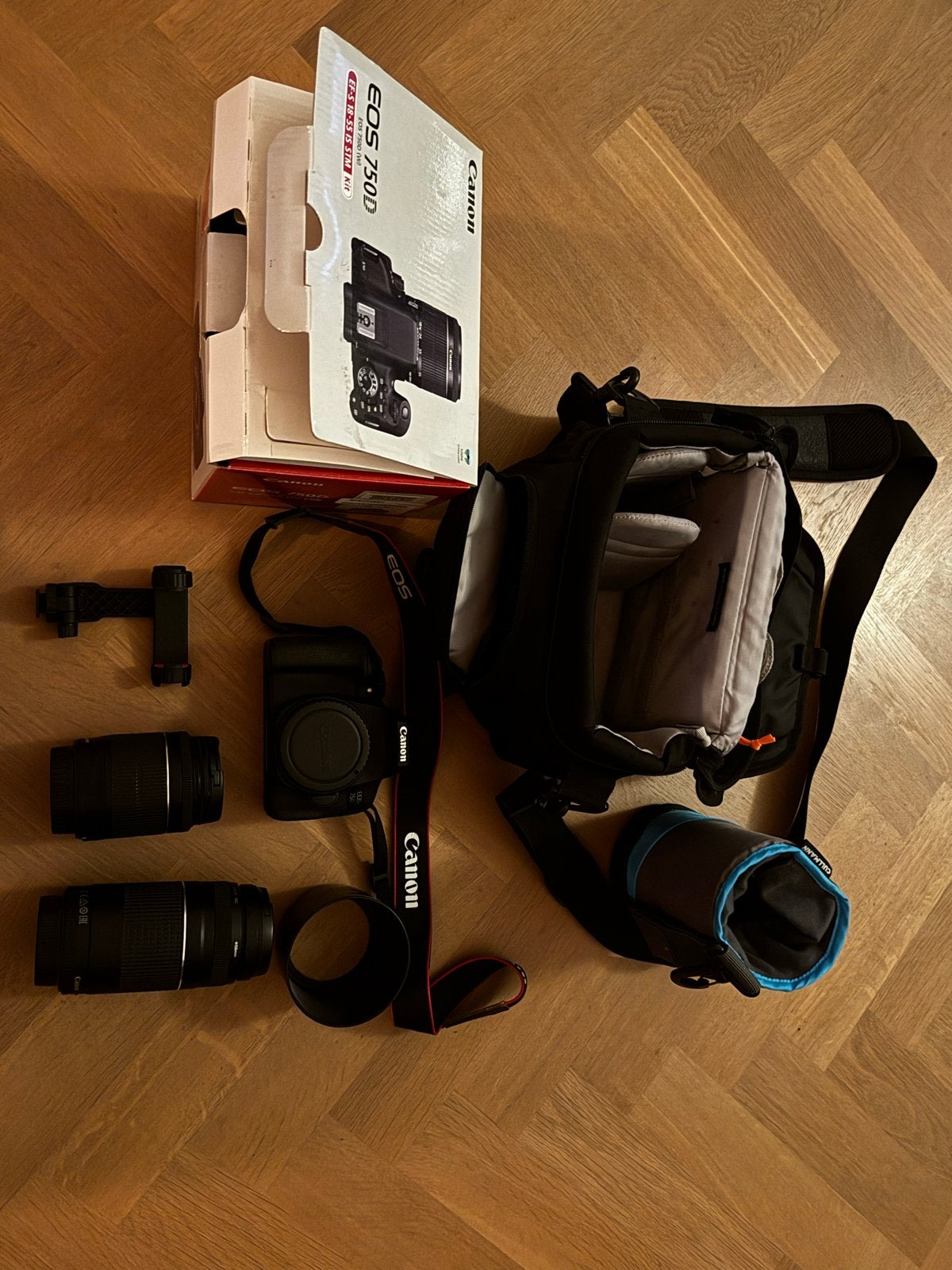 Canon EOS 750D met 2 lenzen en complete accessoireset, Audio, Tv en Foto, Fotocamera's Digitaal, Ophalen of Verzenden, Zo goed als nieuw