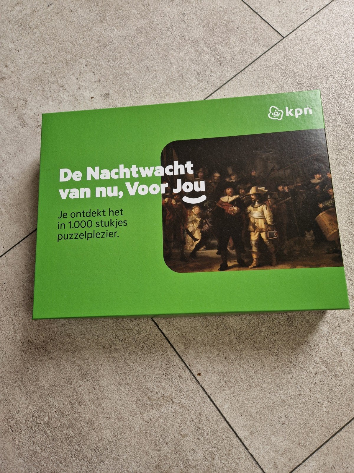 De Nachtwacht van nu, Voor Jou - KPN 1000 stukjes, Ophalen of Verzenden, 500 t/m 1500 stukjes, Nieuw, Legpuzzel