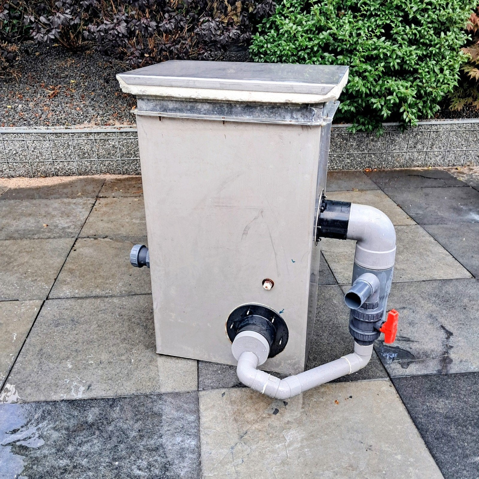 Rvs zeeffilter sieve, bodemdrain en airlift igst., Tuin en Terras, Vijver-toebehoren, Ophalen, Gebruikt, Vijverfilter