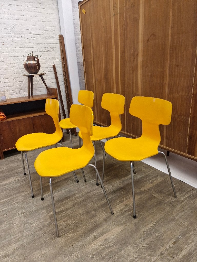 Fritz Hansen "Hammer" Stoelen (5) Model 3103 – Arne Jacobsen, Ophalen, Kunststof, Gebruikt, Overige kleuren