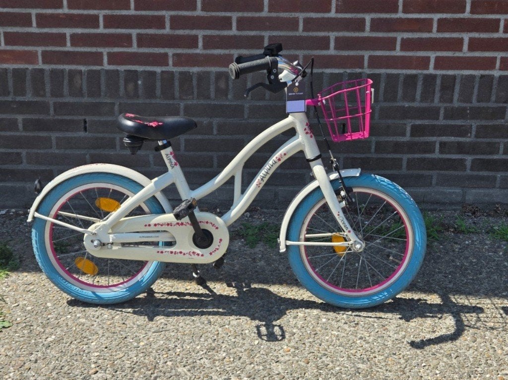 Alpina ocean meisjes 16'' van 359 voor 135 inruil mogelijk, Terugtraprem, Alpina, Ophalen of Verzenden, Zo goed als nieuw