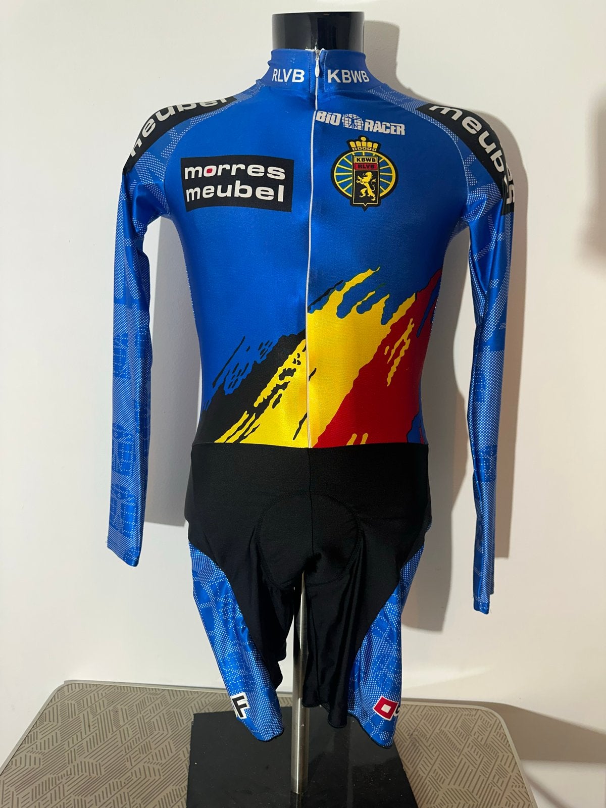 Vintage Bio-Racer Wielerpak - Belgische kleuren Belgie, Gebruikt, Ophalen of Verzenden, Bovenkleding, Heren