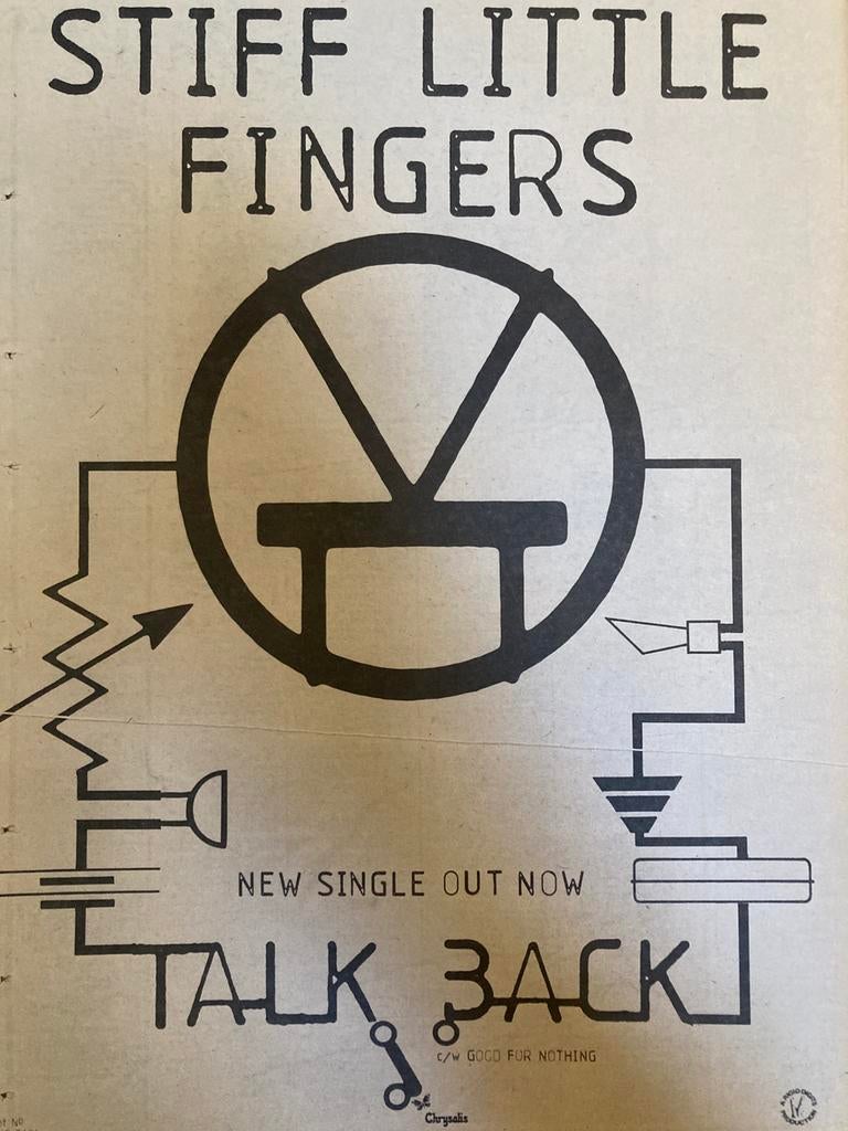 STIFF LITTLE FINGERS Talk Back A3 advertentie, Ophalen of Verzenden