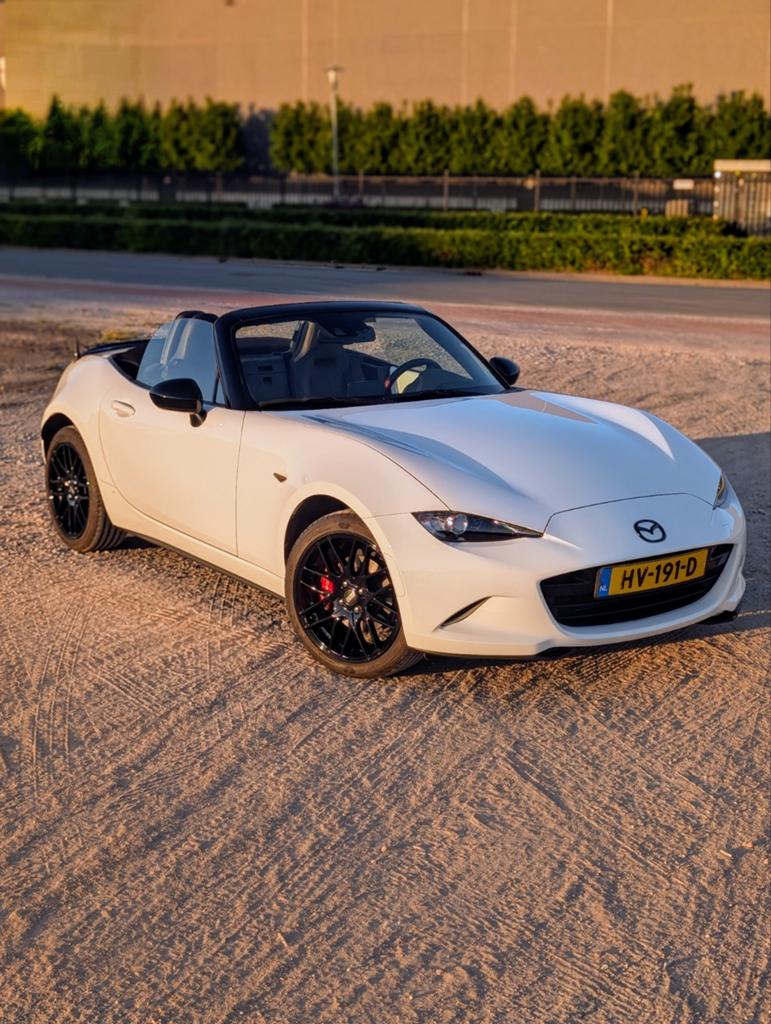 Mazda MX-5 1.5 2016 Wit orig NL , BBS, Carplay Android auto, Auto's, Achterwielaandrijving, 4 cilinders, Cabriolet, Wit
