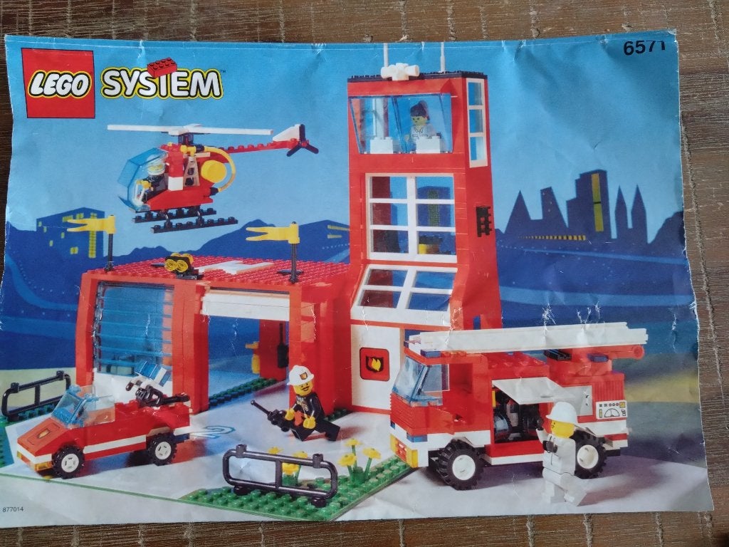 lego system 6571 flame fighters brandweerkazerne, Gebruikt, Overige thema's, Lego, Ophalen of Verzenden