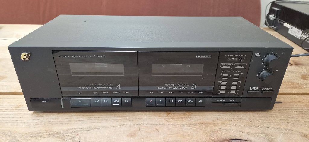 Sansui D-900W Stereo Cassette Deck Dubbel Cassettedeck, Ophalen, Dubbel, Overige merken, High speed dubbing