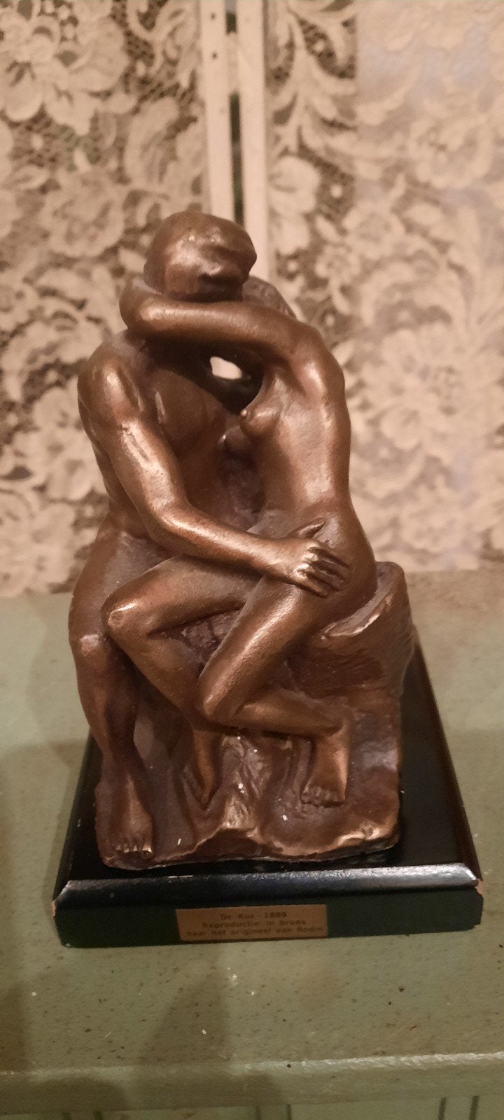 De Kus - 1889, bronzen reproductie naar Rodin, Ophalen of Verzenden, Brons