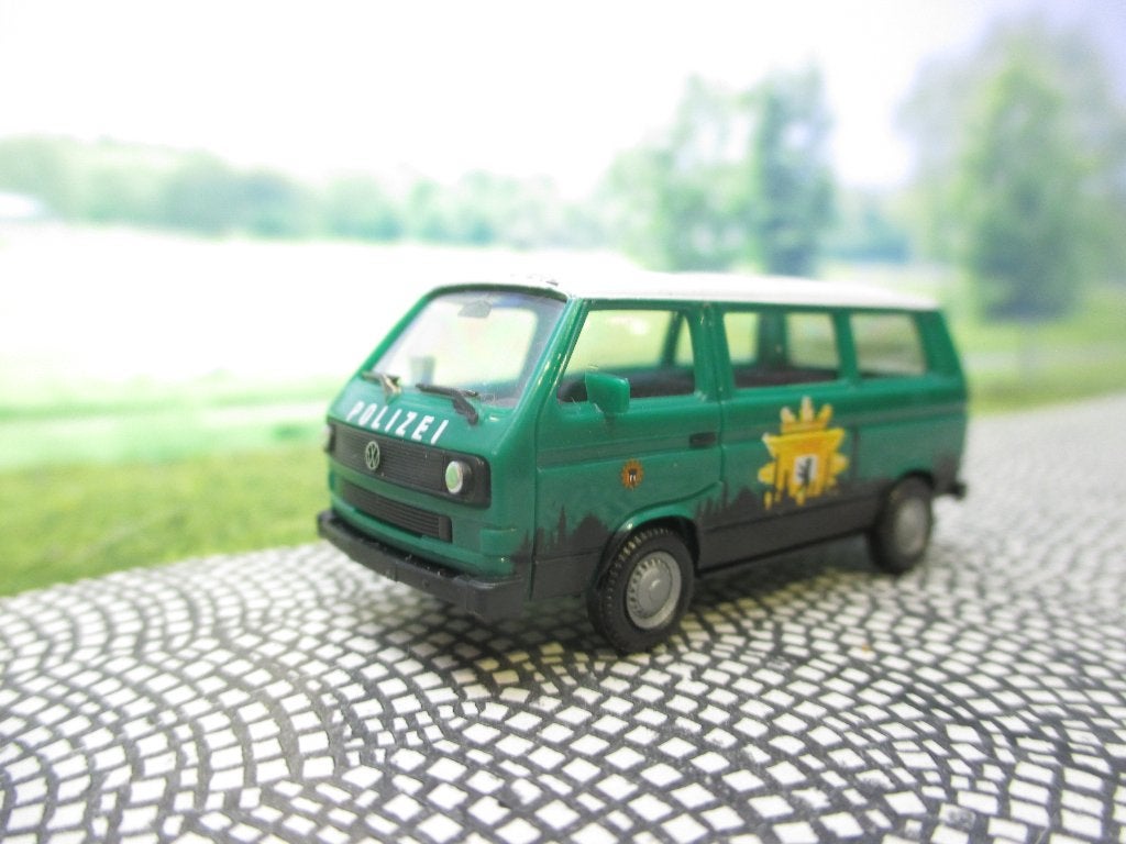 VW Transporter T3 Bus - Herpa POLIZEI INFOMOBIL Politie, Ophalen of Verzenden, Zo goed als nieuw, Bus of Vrachtwagen, Herpa
