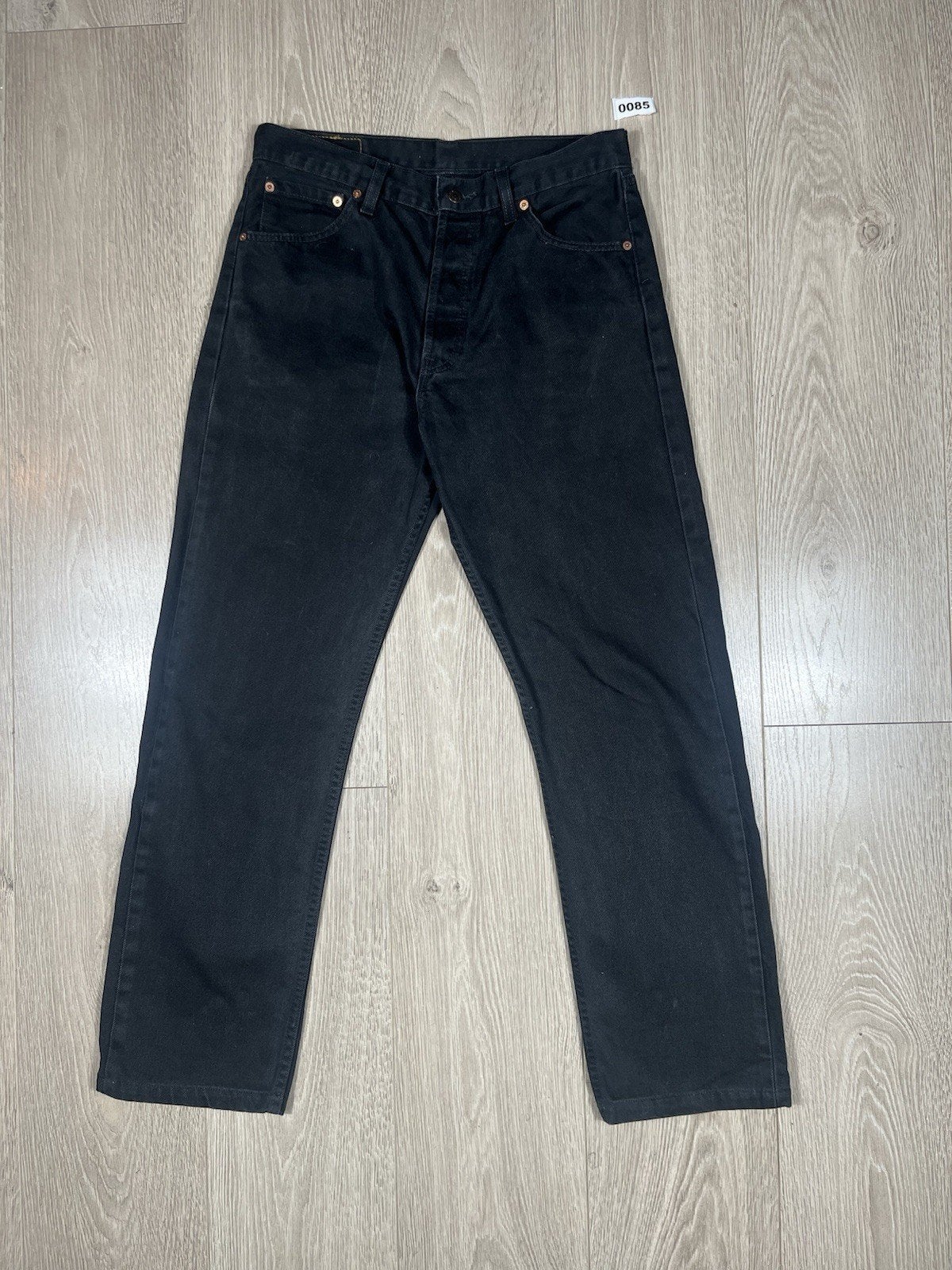 Vintage Levi's 590 Black Jeans W33 L34 Classic Denim, Ophalen of Verzenden, Gedragen, Zwart, Levi's
