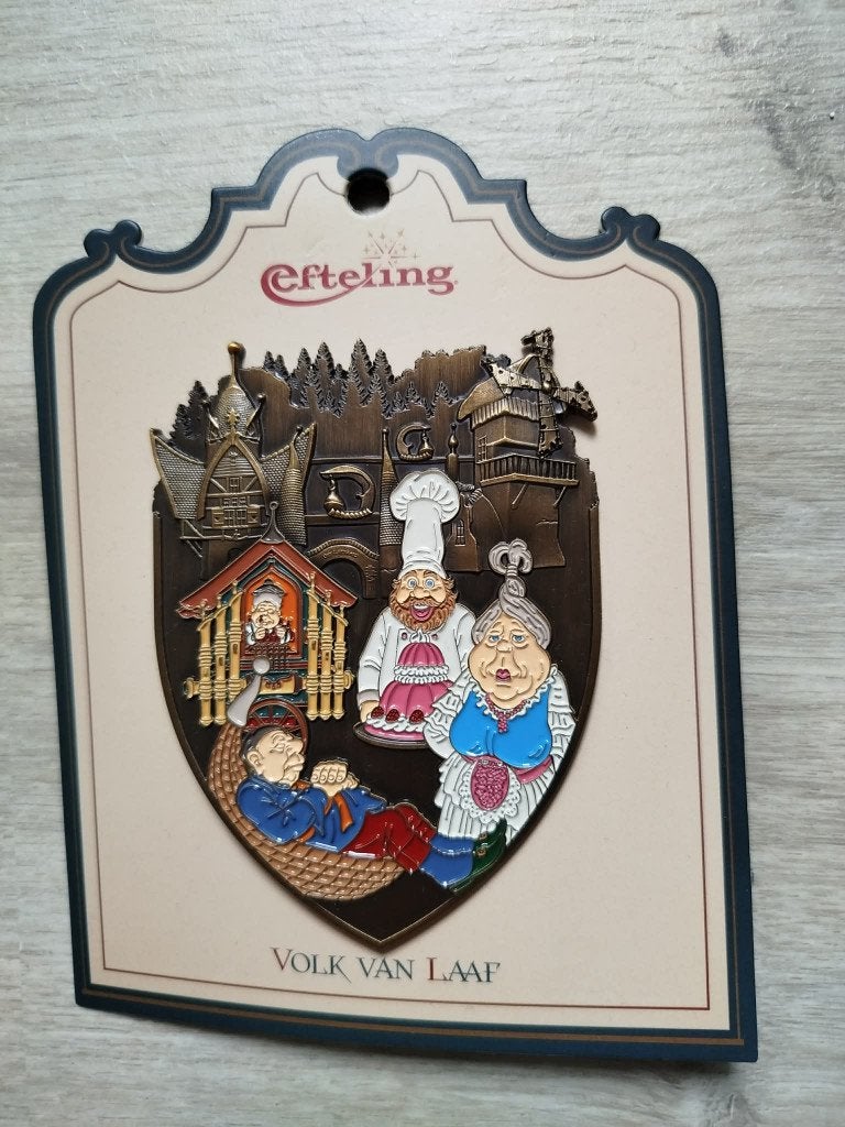De reuzepin van de Efteling met het Volk van Laaf., Verzamelen, Efteling, Ophalen of Verzenden, Nieuw, Button of Speldje