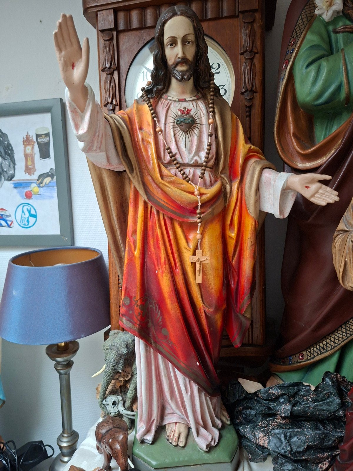 H.hartbeeld van Jezus 65 cm, Antiek en Kunst, Ophalen of Verzenden