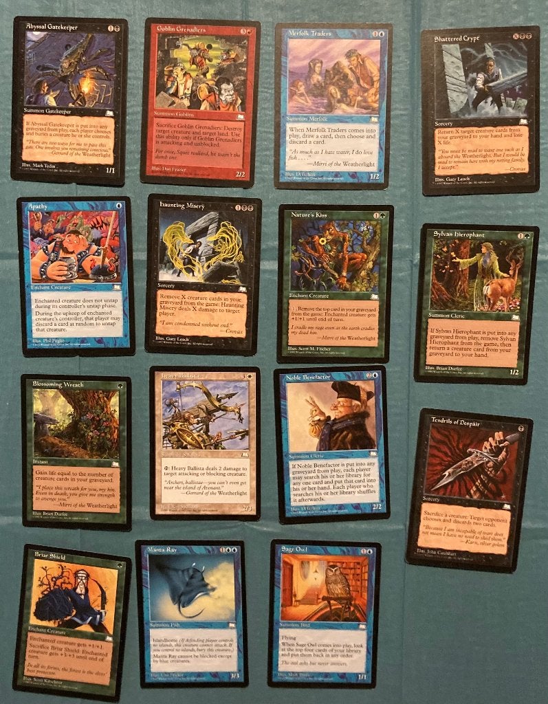MTG oude kaarten 1997 expansion set Weatherlight, Ophalen of Verzenden, Zo goed als nieuw, Meerdere kaarten