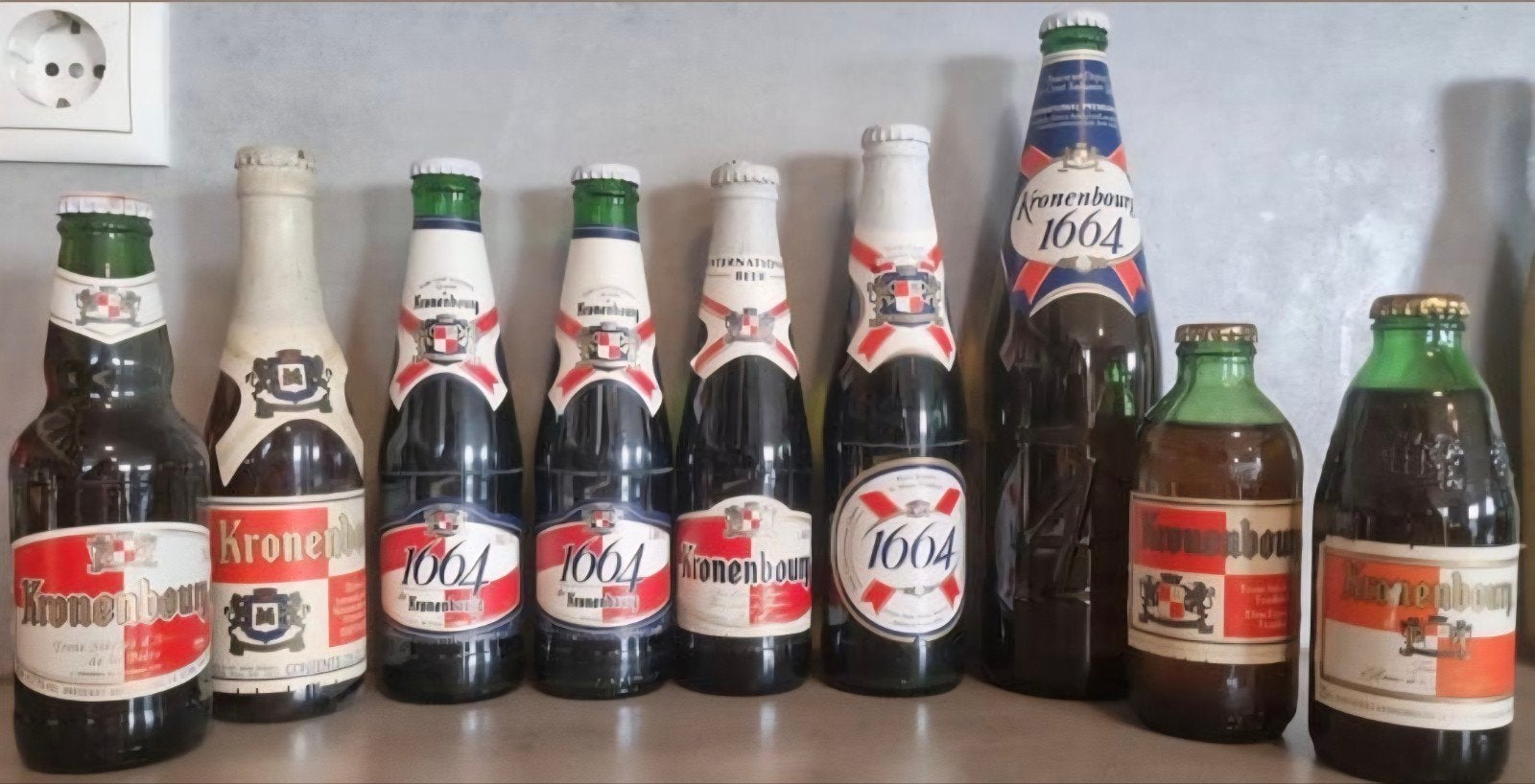 4x oude Kronenbourg ~'85–'02 - import en meer, Verzamelen, Ophalen of Verzenden, Zo goed als nieuw, Flesje(s), Overige merken