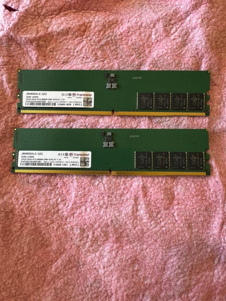 2X RAM sticks 32GB DDR5-4800 (Raider gaming), Computers en Software, 32 GB, Ophalen of Verzenden, Zo goed als nieuw, Desktop