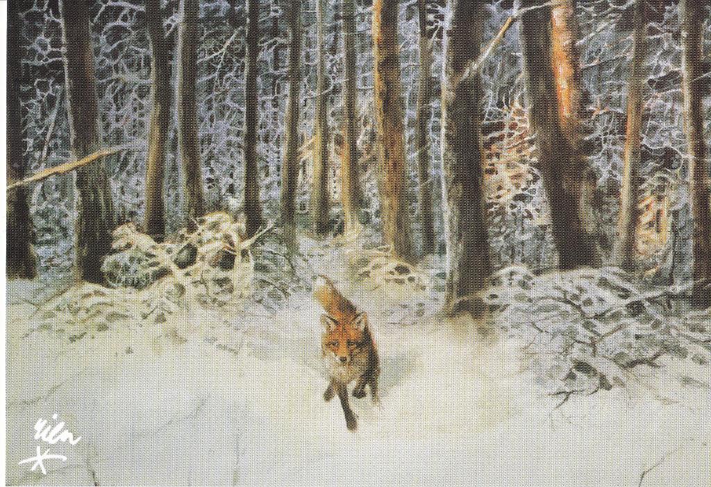 Rien Poortvliet – Winterlandschappen, Verzenden, 1980 tot heden, Ongelopen, Zuid-Holland