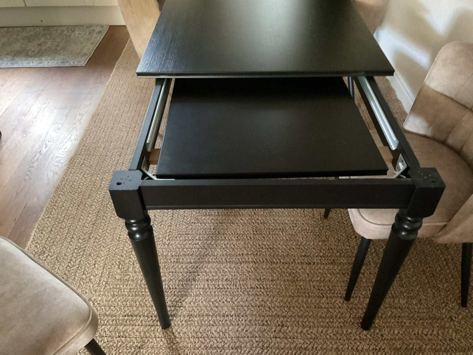 Uitschuif tafel, Ophalen, Zo goed als nieuw, 75 cm of meer, 60 cm of meer